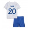 Frankrike Kingsley Coman #20 Bortaställ Barn VM 2022 Korta ärmar (+ Korta byxor)